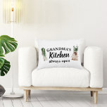 Modern Grandma's Kitchen Is Always Open Best Gift Decorative Cushion<br><div class="desc">Welcome to Grandma's Kitchen, where love and warmth are always on the menu! Delight your favourite grandmother with this charming gift product from Zazzle. Whether it's for Mother's Day, her birthday, or just to show appreciation, this thoughtful item is sure to bring a smile to her face.Surprise Grandma with a...</div>