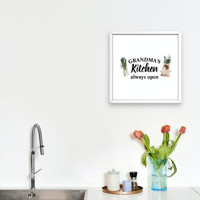 Modern Grandma's Kitchen Is Always Open Best Gift Poster (Creator Uploaded)