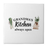 Modern Grandma's Kitchen Is Always Open Best Gift Tile (Front)