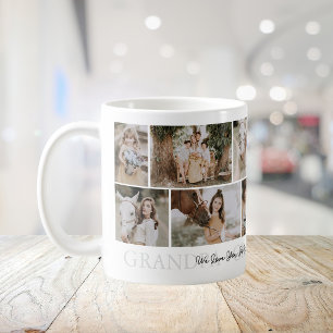 Modern Grandpa 12 Photo Collage Coffee Mug
