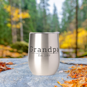 Modern Grandpa Est. Minimalist Typography Gift