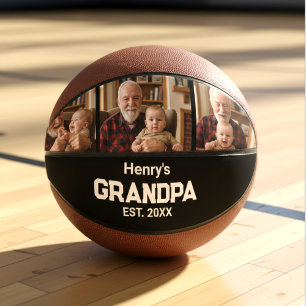 Modern Grandpa Est. Name Year 3 Photo  Basketball