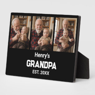 Modern Grandpa Est. Name Year 3 Photo  Plaque