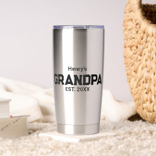 Modern Grandpa Established Est. Name Year  Insulated Tumbler