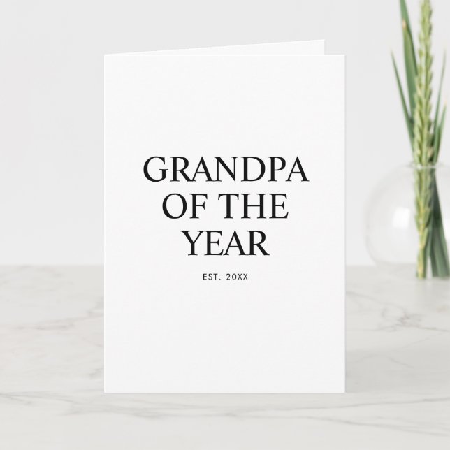 Modern Grandpa of the Year Card (Front)