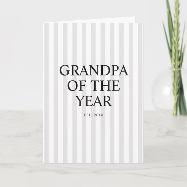 Modern Grandpa of the Year Card (Front)