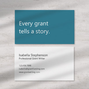 Modern Grant Writing Funding Consultant Freelance Business Card