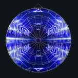 Modern Graphic Abstract Cool Glowing Vortex, Blue Dartboard<br><div class="desc">Modern Graphic Abstract Cool Glowing Vortex,  Blue - Custom Metal Cage Dartboard... 

#Games
#Dartboards</div>