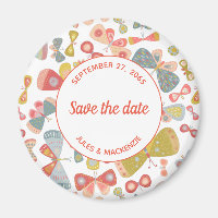 Modern Graphic Butterfly Pattern Save the Date