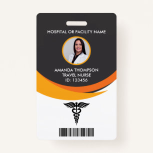 Modern Graphic Design Nurse Photo ID ID Badge