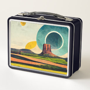 Modern Graphic Devil's Tower Metal Lunchbox