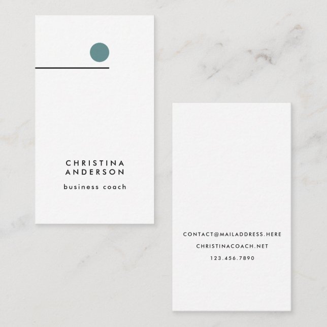 Modern Graphic Line Custom Minimalist Vertical  Business Card (Front/Back)