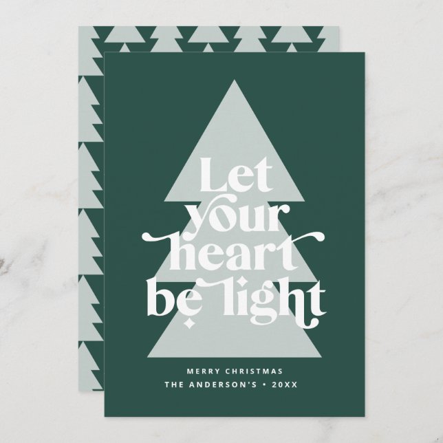 Modern graphic minimal Christmas religious Holiday Card (Front/Back)