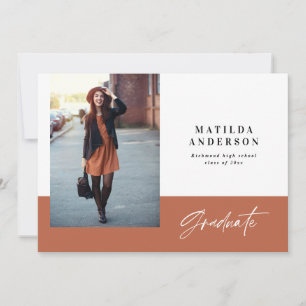 Modern graphic multi photo graduation party invite