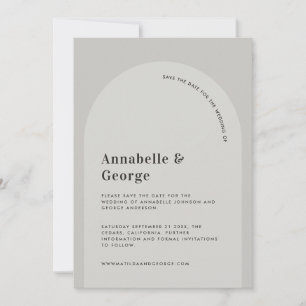 Modern graphic typography photo wedding save the date