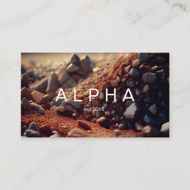 Modern Gravel Rock Background Design Business Card (Front)