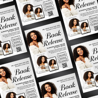 Modern Gray Author Flyer Book Launch Release