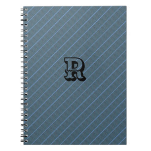 MODERN GRAY BLUE CUTE Spiral Photo Notebook
