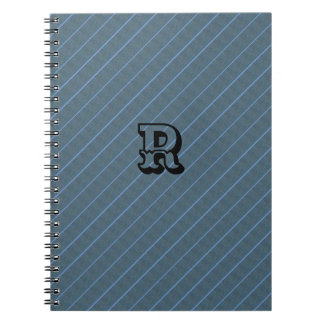 MODERN GRAY BLUE CUTE Spiral Photo Notebook