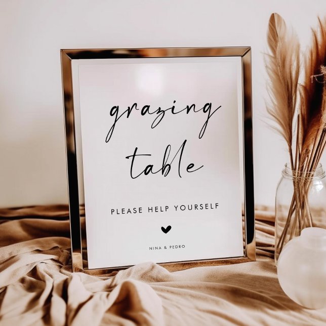 Modern Grazing Table Sign for Wedding (Creator Uploaded)