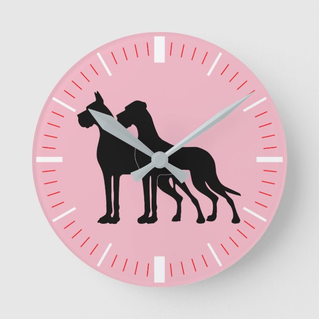 Modern Great Dane Clock (Front)