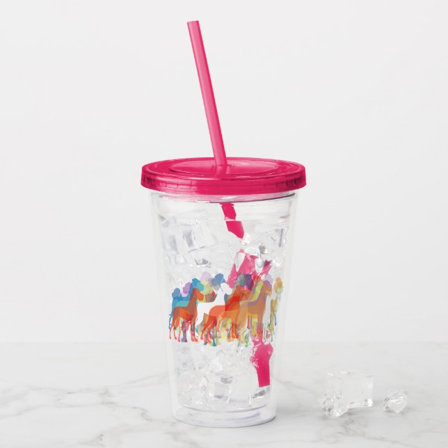 Modern Great Dane group Acrylic Tumbler (Front Ice)