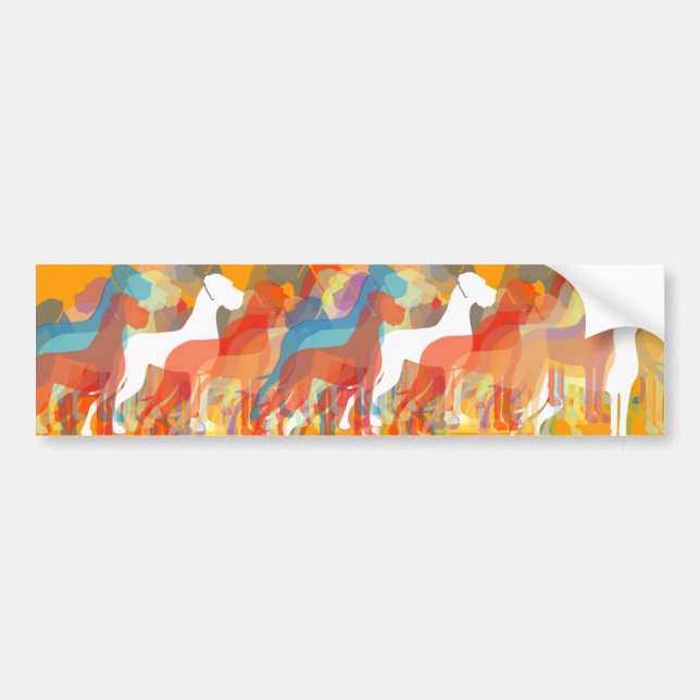 Modern Great Dane Group Bumper Sticker (Front)