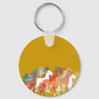 Modern Great Dane Group Key Ring