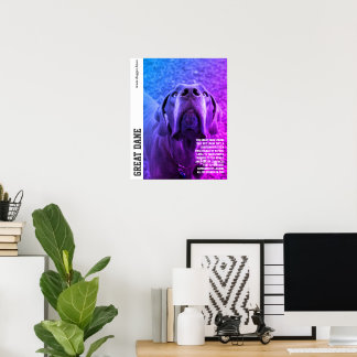 Modern Great Dane Poster green
