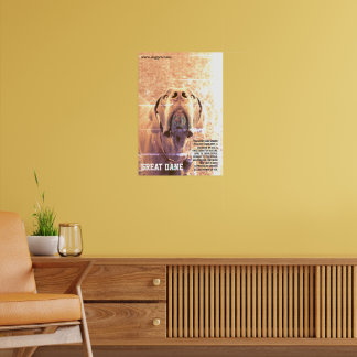 Modern Great Dane Poster green
