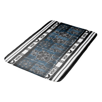 Modern Greek Black Figure Bath Mat