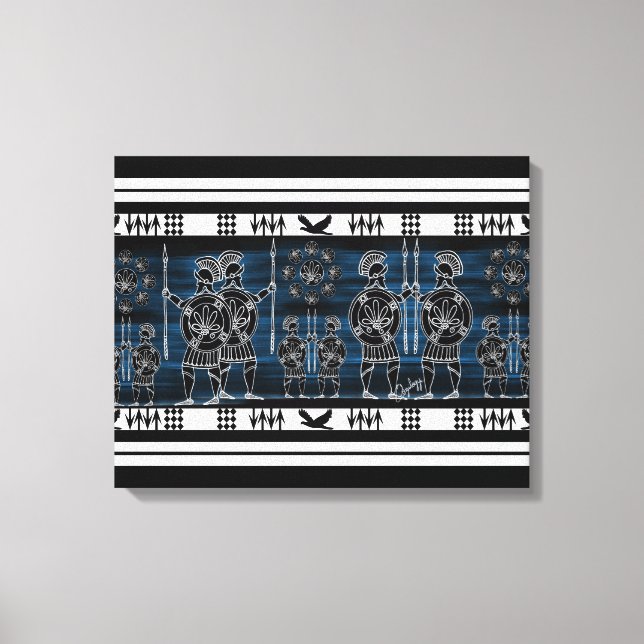 Modern Greek Black Figure Canvas Print (Front)