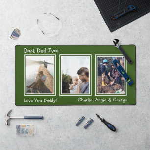 Modern Green 3 Photo Best Dad Desk Mat