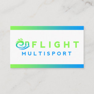 Modern Green and Blue Gradient Business Card