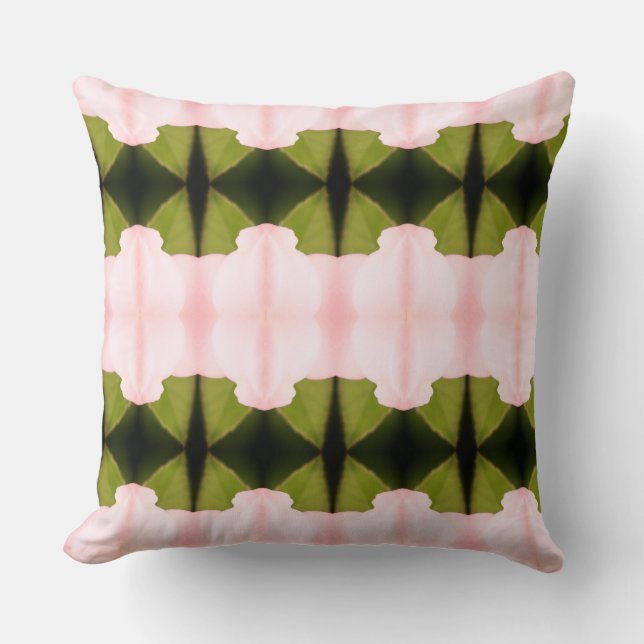 Modern Green And Pink Cushion (Front)