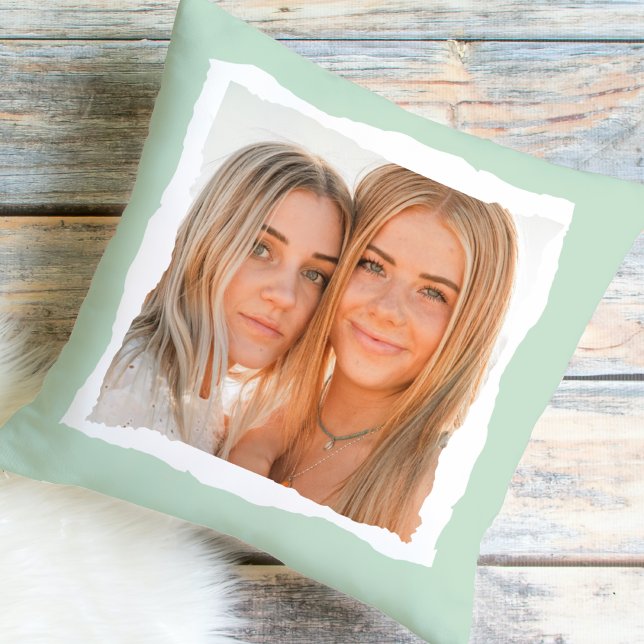 Modern Green And White Frame With Photo Cushion (Creator Uploaded)