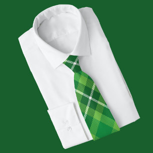Modern green and white fresh looking tie