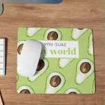 Modern Green Avocado Fun Quote Mouse Pad<br><div class="desc">Modern Green Avocado Fun Quote</div>