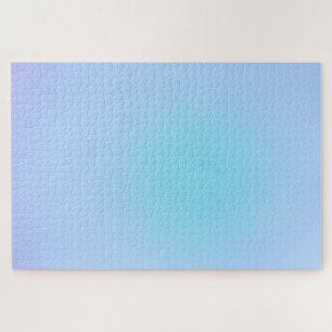 Modern green blue gradient Watercolor Rainbow Jigsaw Puzzle