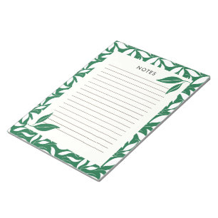 Modern Green Botanical Notepad