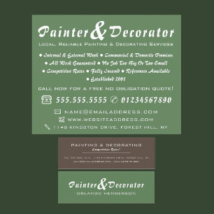 Modern Green & Brown Painter & Decorator Flyer