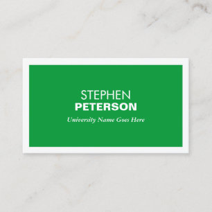 MODERN GREEN BUSINESS CARD FOR COLLEGE STUDENTS