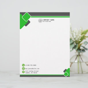 Modern Green Business logo Letterhead