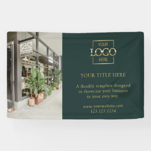 Modern Green Business Logo Photo Professional Banner