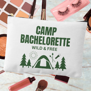 Modern Green Camp Bachelorette Weekend Accessory Pouch
