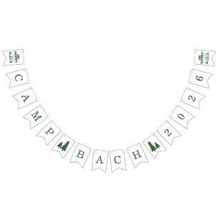 Modern Green Camp Bachelorette Weekend Bunting