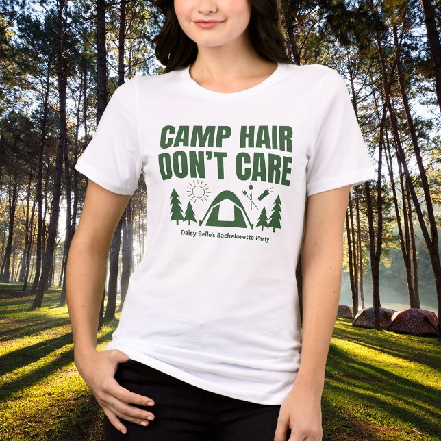 Modern Green Camp Bachelorette Weekend Tri-Blend Shirt (Creator Uploaded)