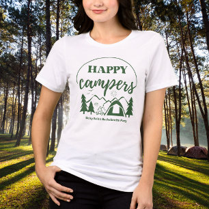 Modern Green Camp Bachelorette Weekend Tri-Blend Shirt
