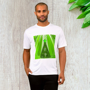 Modern Green Christmas Tree with Star  T-Shirt