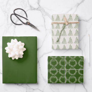 Modern Green Christmas Wrapping paper